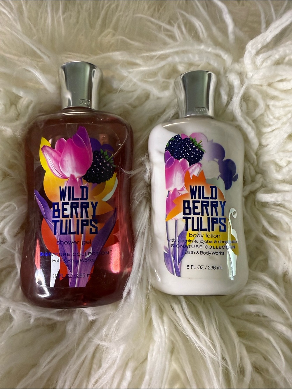 New Bath & Body Works Wild Berry Tulips Shower Gel & Lotion